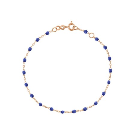 Bracelet Gigi Clozeau Classique en or rose et résine bleu bleuet, 15cm