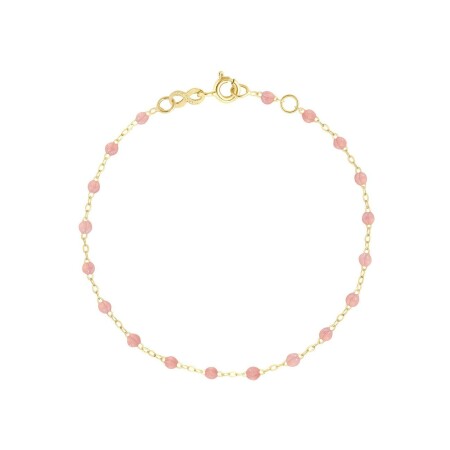 Bracelet Gigi Clozeau Classique en or jaune et résine blush, taille 15cm