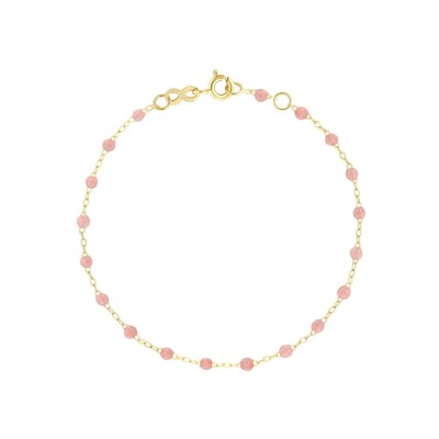 Bracelet Gigi Clozeau Classique en or jaune et résine blush, taille 17cm