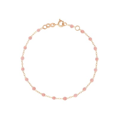 Bracelet Gigi Clozeau Classique en or rose et résine blush, taille 15cm