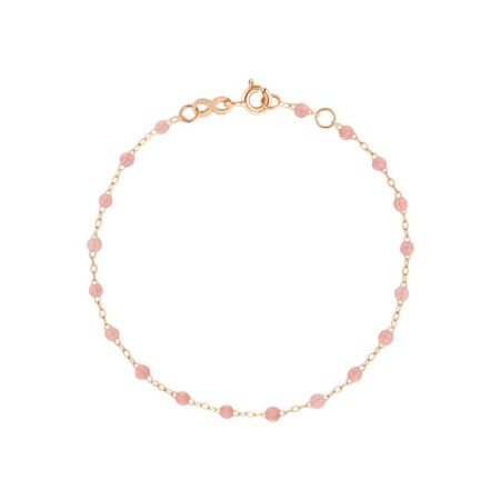 Bracelet Gigi Clozeau Classique en or rose et résine blush, taille 15cm