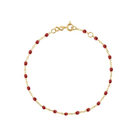 Bracelet Gigi Clozeau Classique en or jaune et résine bordeaux, 17cm