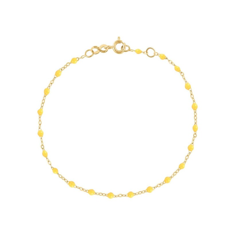Gigi Clozeau Classique bracelet, yellow gold, yellow lemon resin, size 17cm