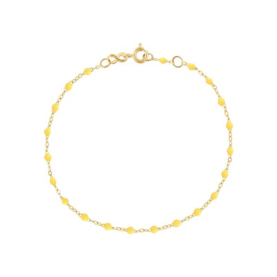 Bracelet Gigi Clozeau Classique en or jaune et résine jaune citron, 17cm