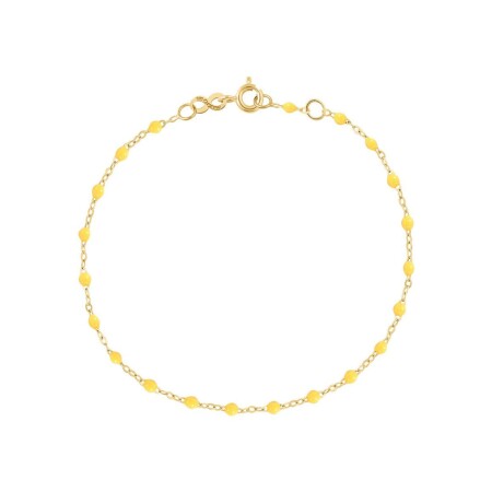 Bracelet Gigi Clozeau Classique en or jaune et résine jaune citron, 17cm