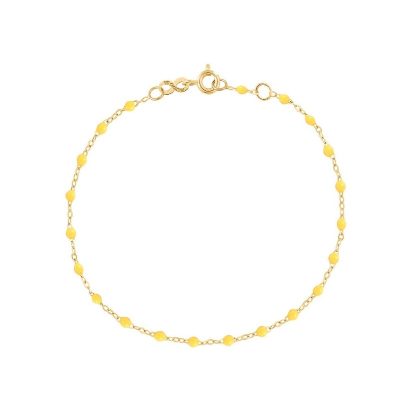 Bracelet Gigi Clozeau Classique en or jaune et résine jaune citron, 15cm