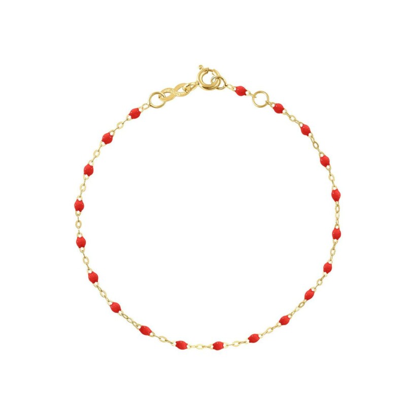 Gigi Clozeau Classique bracelet, yellow gold, poppy resin, size 18cm
