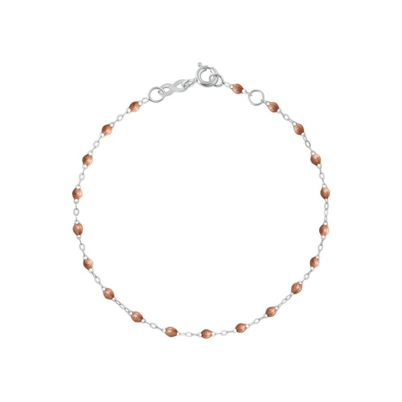 Bracelet Gigi Clozeau Classique en or blanc et résine cuivre, 17cm