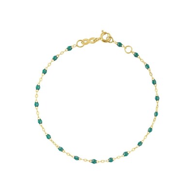 Gigi Clozeau Classique bracelet, yellow gold, emerald green resin, size 15cm