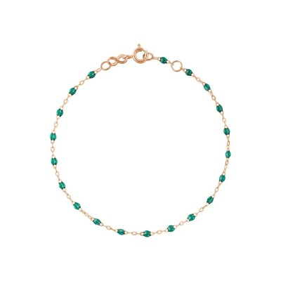 Gigi Clozeau Classique bracelet, rose gold, emerald green resin, size 15cm