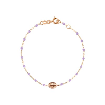 Bracelet Gigi Clozeau Madone en or rose et résine parme, taille 15cm