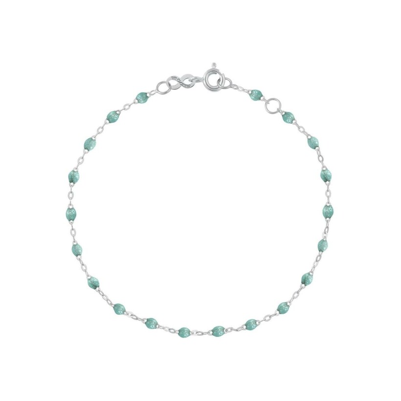 Bracelet Gigi Clozeau Classique en or blanc et résine glacier, 15cm