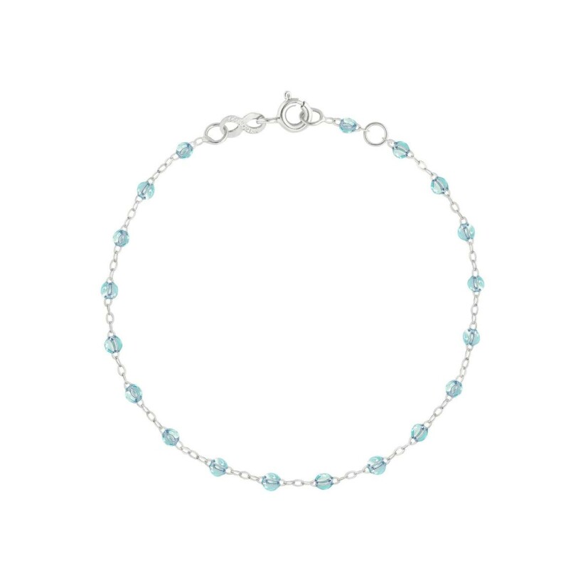 Bracelet Gigi Clozeau Classique en or blanc et résine ice, 15cm