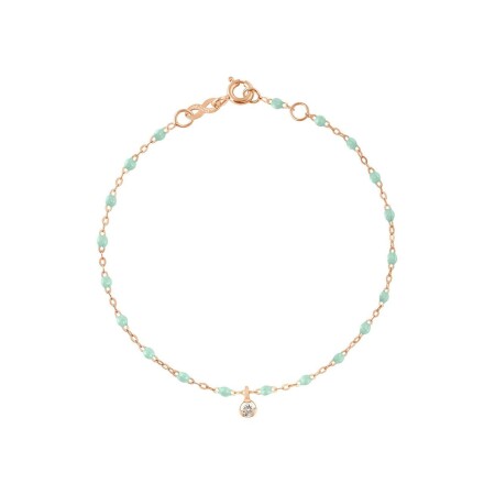 Bracelet Gigi Clozeau Gigi Suprême en or rose, résine jade et diamants, taille 17cm