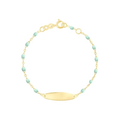 Bracelet Gigi Clozeau Little Gigi en or jaune et résine jade, taille 13cm