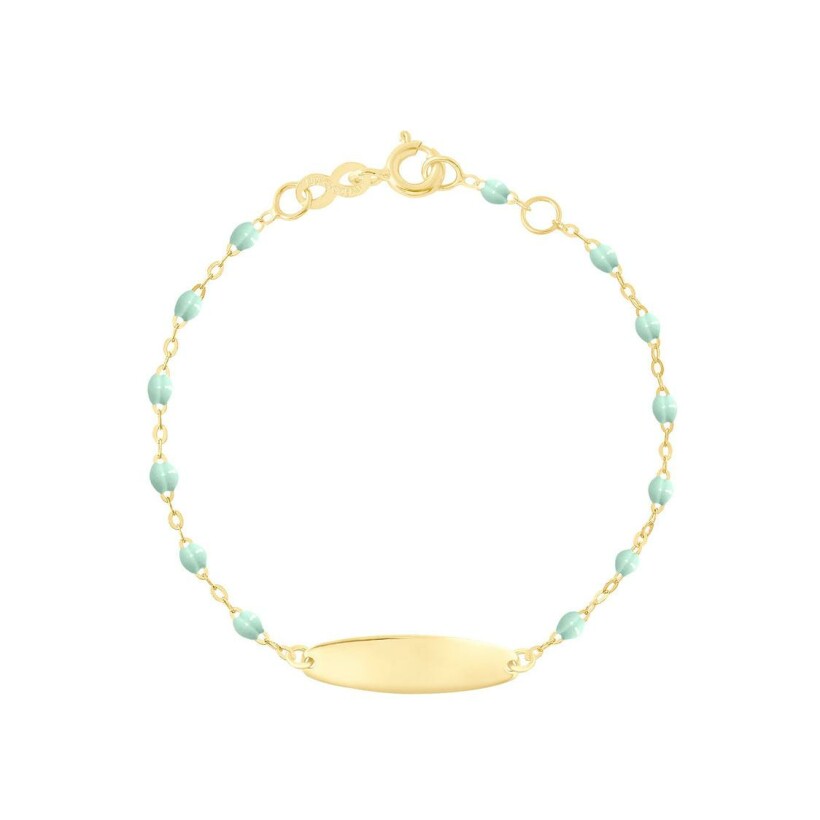 Bracelet Gigi Clozeau Little Gigi en or jaune et résine jade, taille 15cm