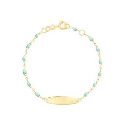 Bracelet Gigi Clozeau Little Gigi en or jaune et résine jade, taille 15cm