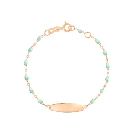 Bracelet Gigi Clozeau Little Gigi en or rose et résine jade, taille 13cm