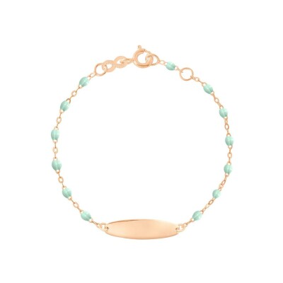 Bracelet Gigi Clozeau Little Gigi en or rose et résine jade, taille 15cm