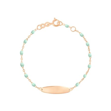 Bracelet Gigi Clozeau Little Gigi en or rose et résine jade, taille 15cm