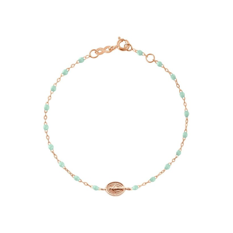 Gigi Clozeau Madone bracelet, rose gold and jade resin, size 17cm