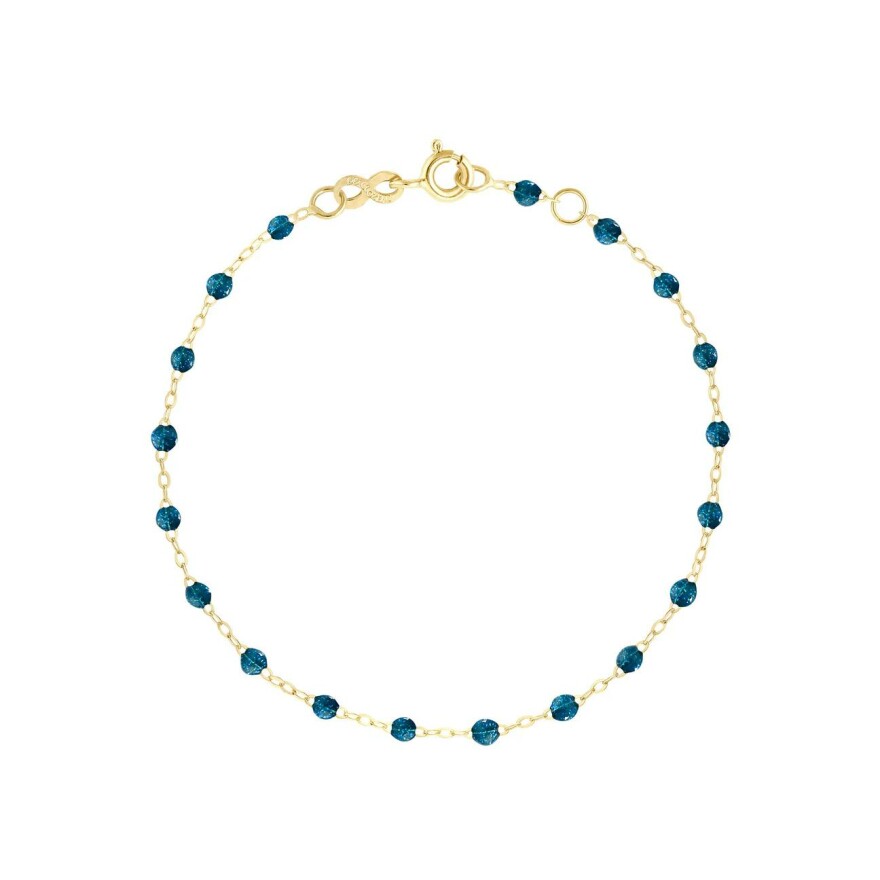 Bracelet Gigi Clozeau Classique en or jaune et résine jungle, 17cm