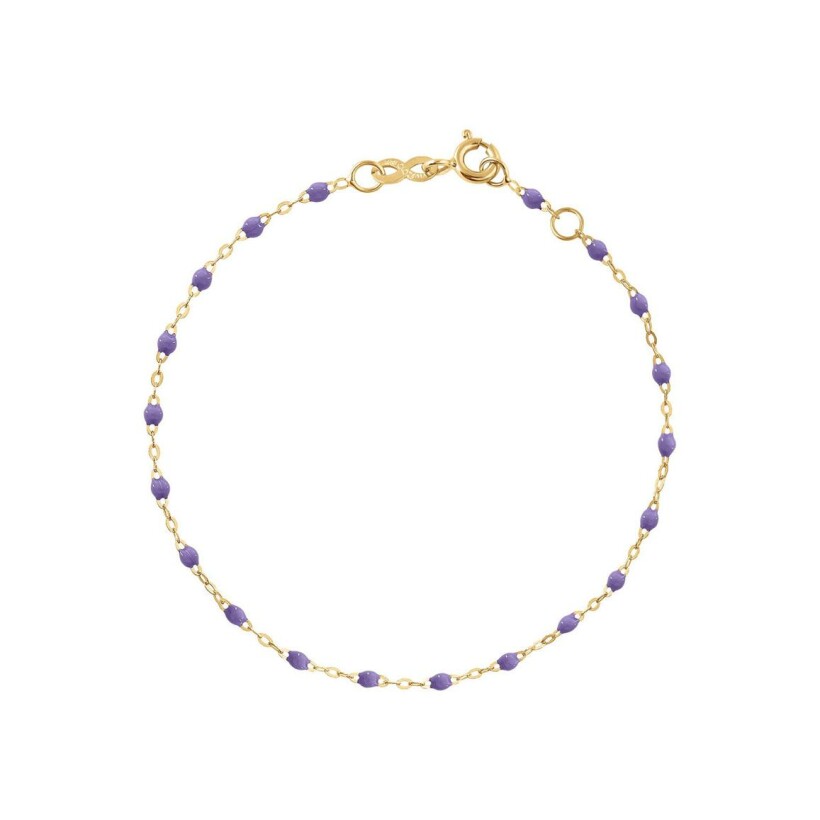 Bracelet Gigi Clozeau Classique en or jaune et résine mauve, 15cm