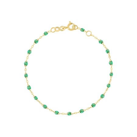 Bracelet Gigi Clozeau Classique en or jaune et résine menthe, 15cm