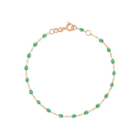 Bracelet Gigi Clozeau Classique en or rose et résine menthe, 19cm