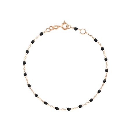 Bracelet Gigi Clozeau Classique en or rose et résine noire, 15cm