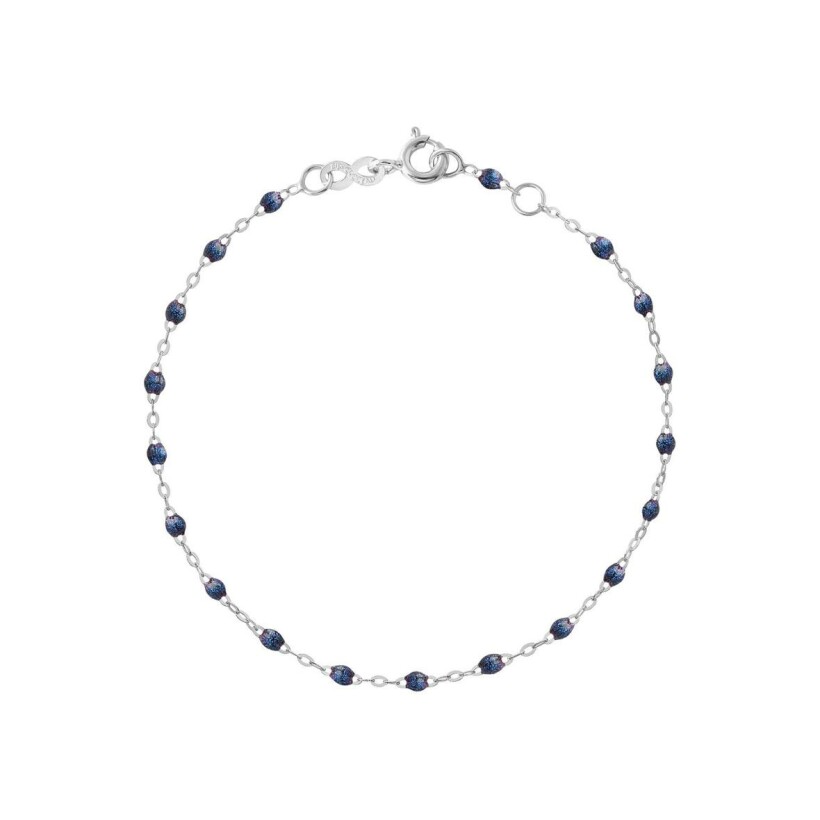 Gigi Clozeau Classique bracelet, white gold, midnight blue resin, size 19cm