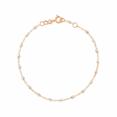 Bracelet Gigi Clozeau Classique en or rose et résine opale, 17cm