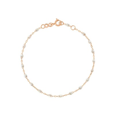 Bracelet Gigi Clozeau Classique en or rose et résine opale, taille 19cm