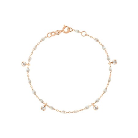 Bracelet Gigi Clozeau Gigi Suprême en or rose, résine opale et diamants, taille 17cm