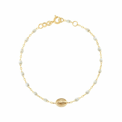 Gigi Clozeau Madone bracelet, yellow gold, opal resin, 17cm