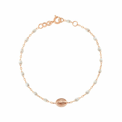 Bracelet Gigi Clozeau Madone en or rose et résine opale, 17cm