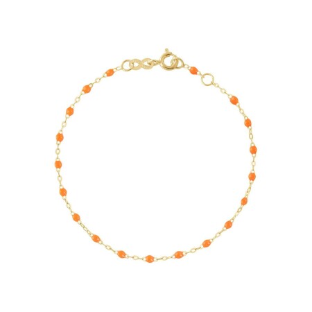 Bracelet Gigi Clozeau Classique en or jaune et résine orange, 15cm