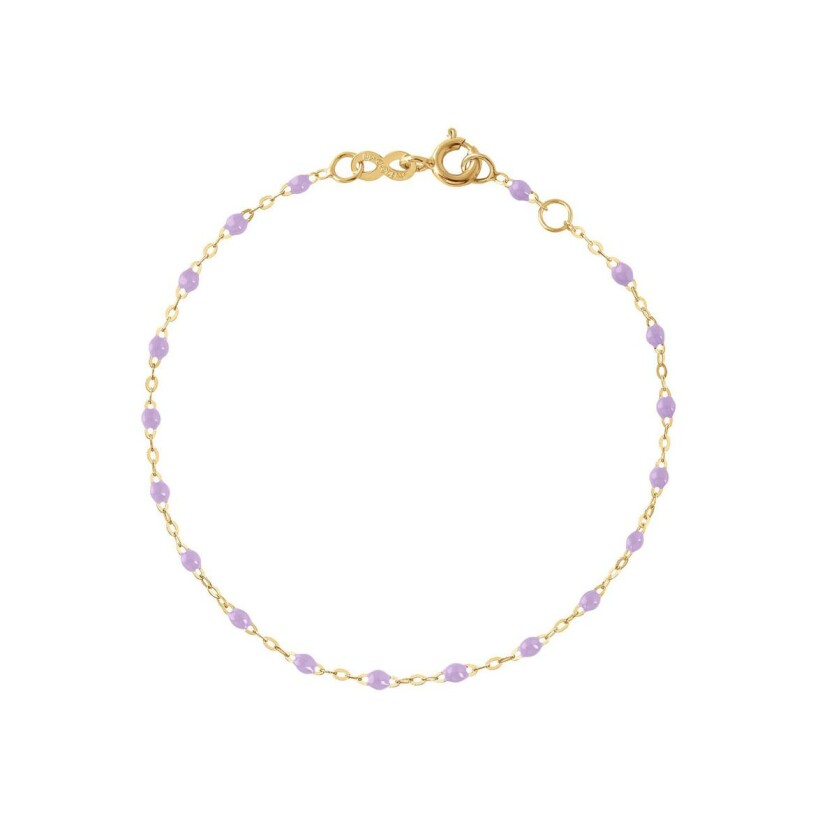 Bracelet Gigi Clozeau Classique en or jaune et résine parme, 15cm