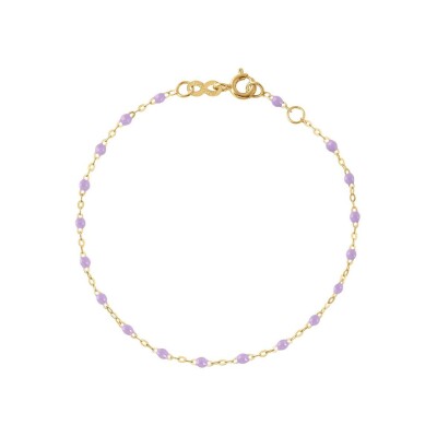 Bracelet Gigi Clozeau Classique en or jaune et résine parme, 18cm