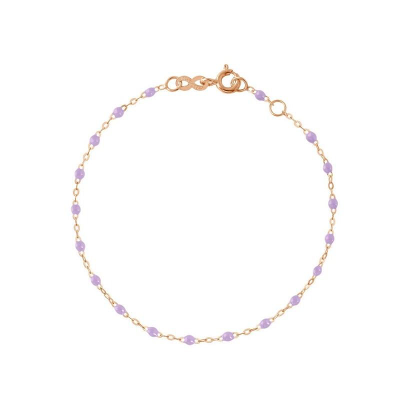 Bracelet Gigi Clozeau Classique en or rose et résine parme, 15cm