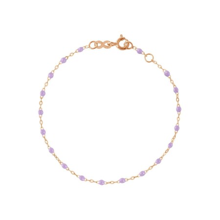 Bracelet Gigi Clozeau Classique en or rose et résine parme, 15cm