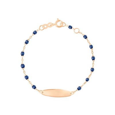 Gigi Clozeau Little Gigi bracelet, rose gold, prussian blue resin, size 13cm