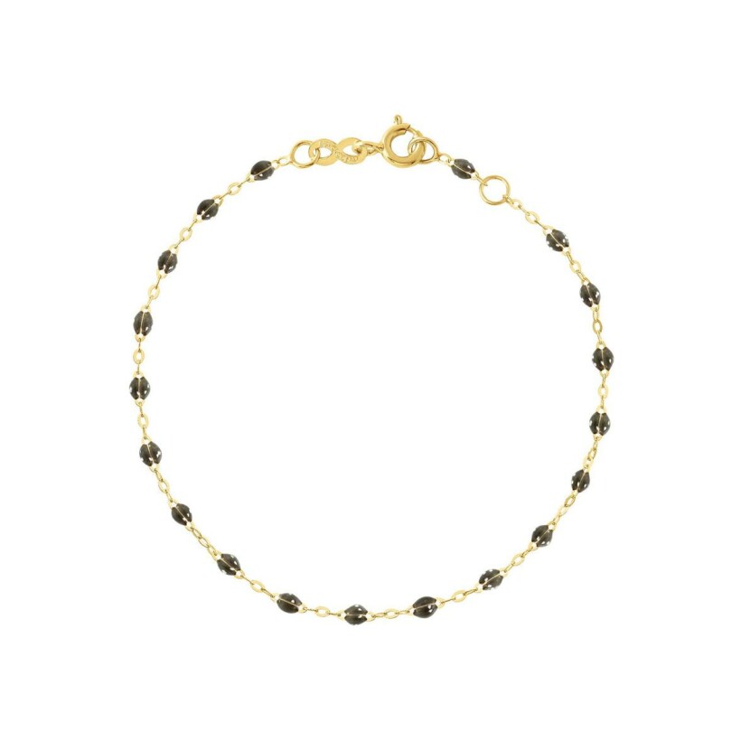 Bracelet Gigi Clozeau Classique en or jaune et résine quartz, 18cm