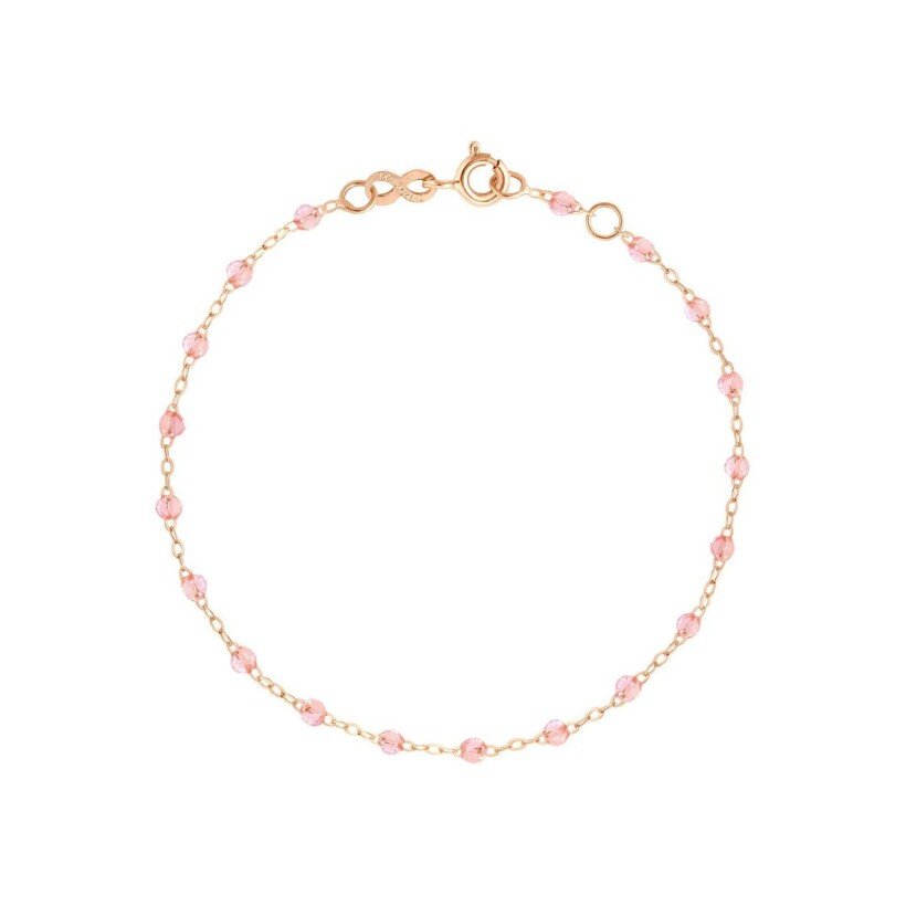 Bracelet Gigi Clozeau Classique en or rose et résine rosée, 15cm