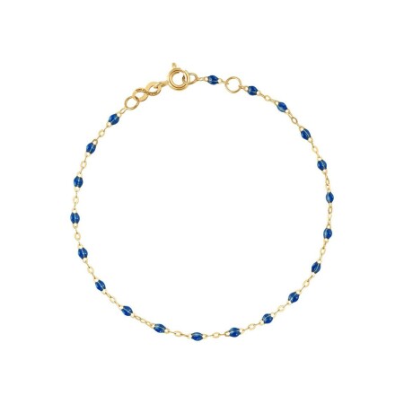 Bracelet Gigi Clozeau Classique en or jaune et résine bleu saphir, 19cm