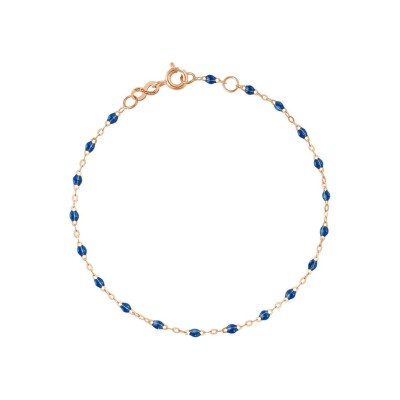 Bracelet Gigi Clozeau Classique en or rose et résine bleu saphir, 15cm