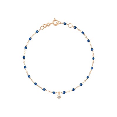 Bracelet Gigi Clozeau Gigi Suprême en or rose, résine bleu saphir et diamants, taille 17cm