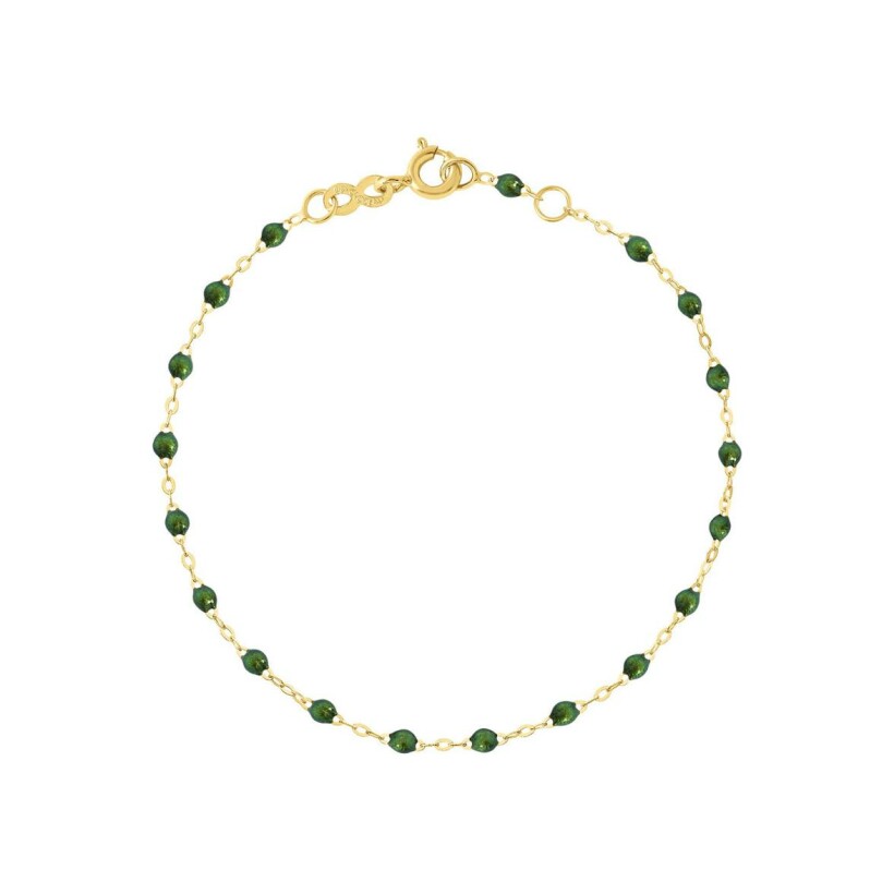 Bracelet Gigi Clozeau Classique en or jaune et résine scarabée, 15cm