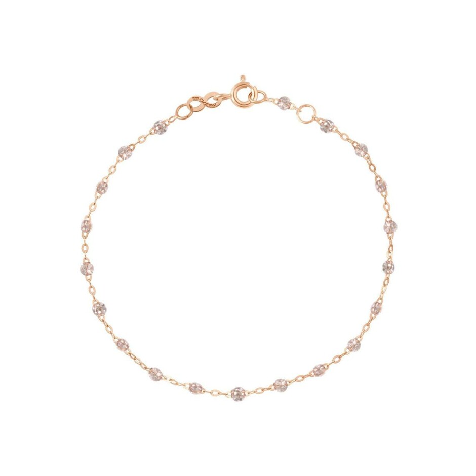 Bracelet Gigi Clozeau Classique en or rose et résine sparkle, 15cm