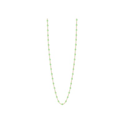Collier Gigi Clozeau Classique en or rose et résine anis, 60cm